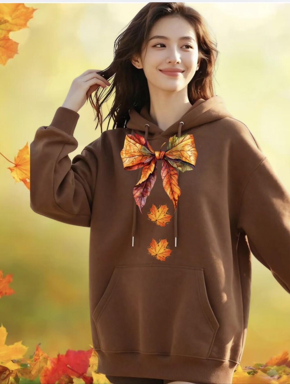 AD Golden Girl — Premium Custom Autumn Bow Hoodie Sweatshirt (Limited Edition)
